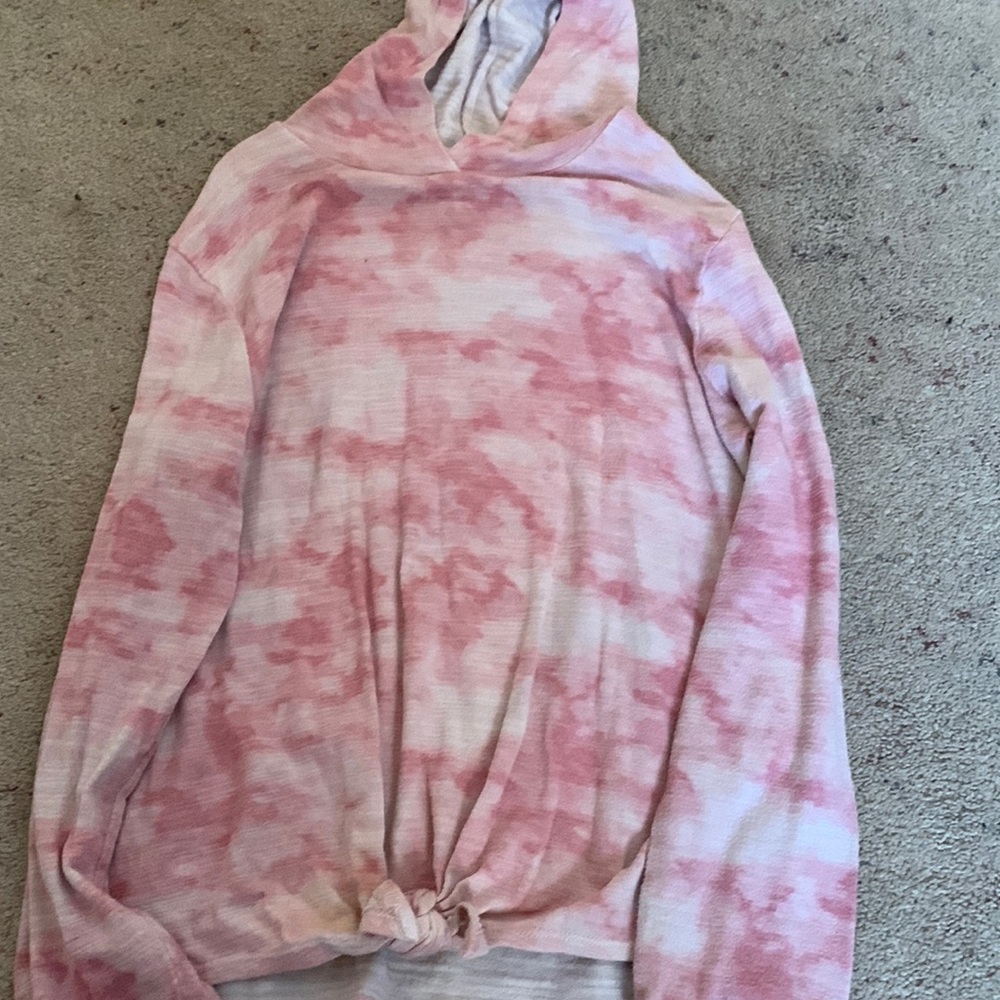 Girls Old Navy Tie Front Hooded Top